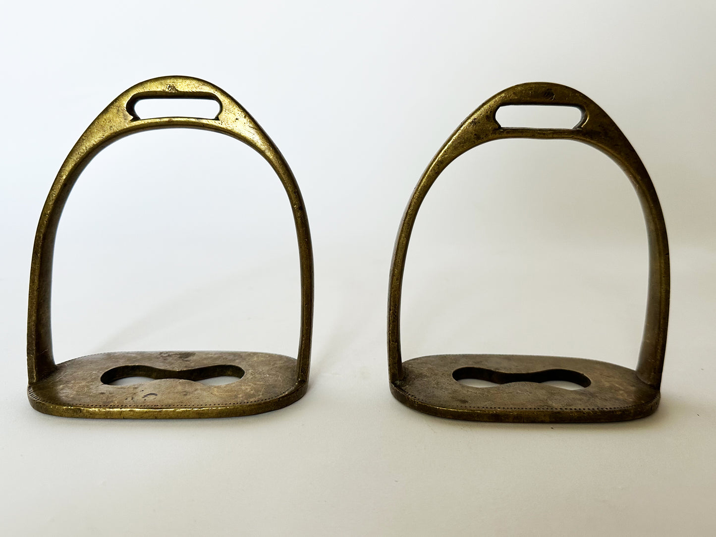 Antique Brass Horse Stirrups, Equestrian Decor, Set of 2