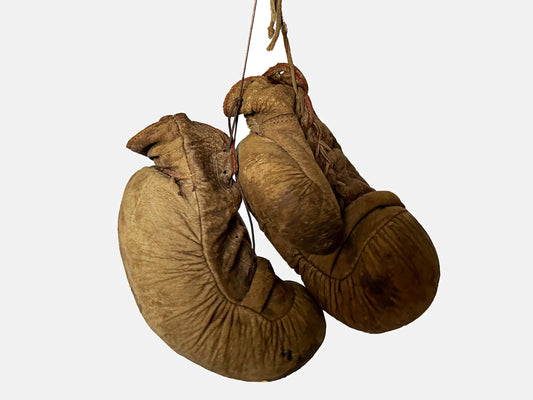 Vintage Leather Boxing Gloves, 1900's