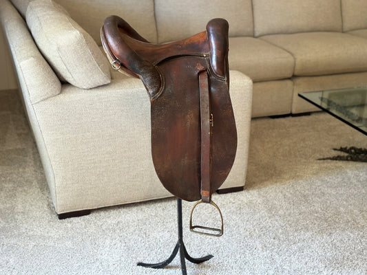 Antique Horse Saddle, 1890s Kentucky Rollback Plantation Style