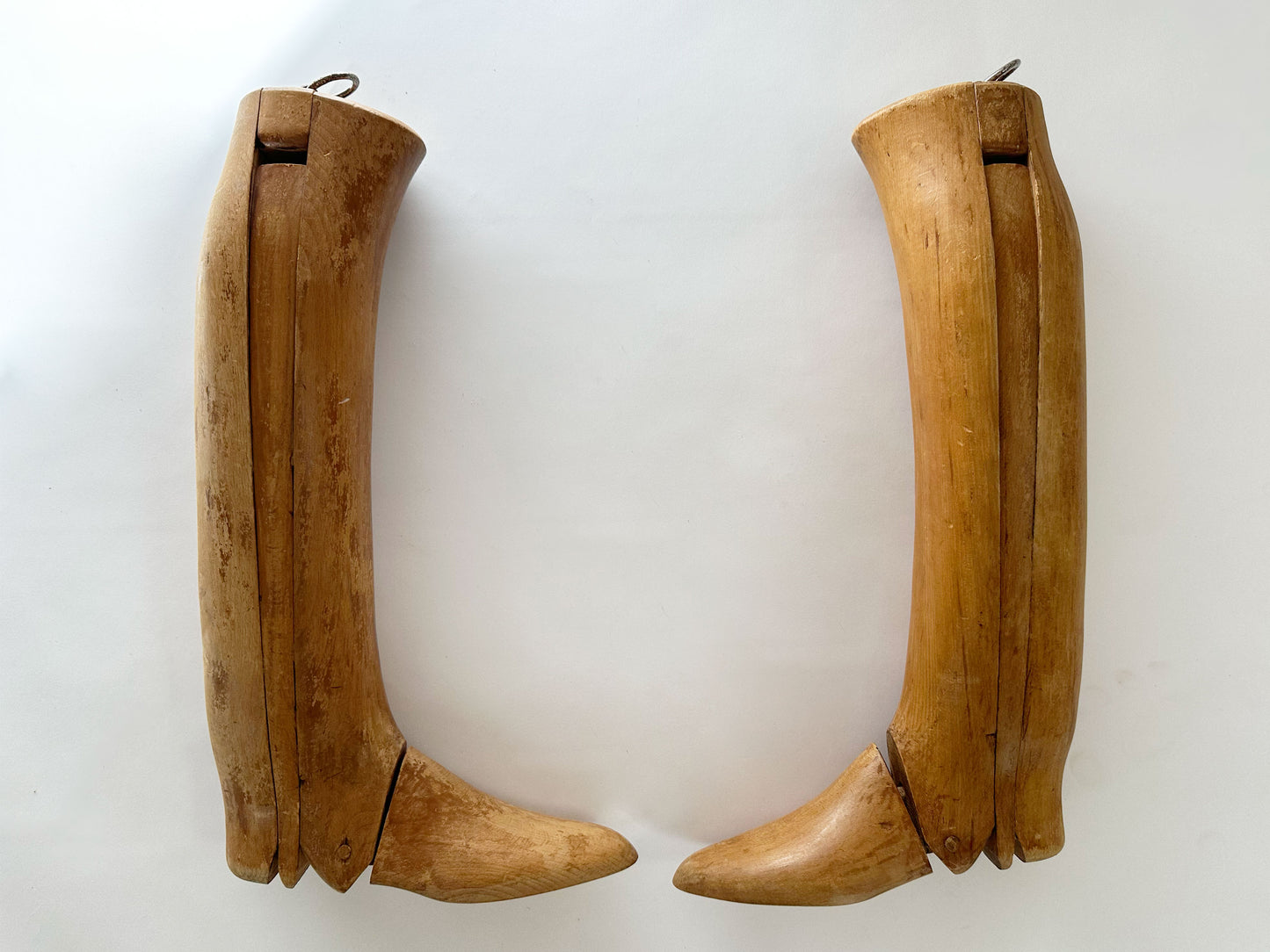 Antique Equestrian Riding Boots, Wood Boot Trees