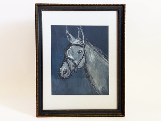 Modern Horse Art, Original 20th Century Equestrian Portrait Artwork