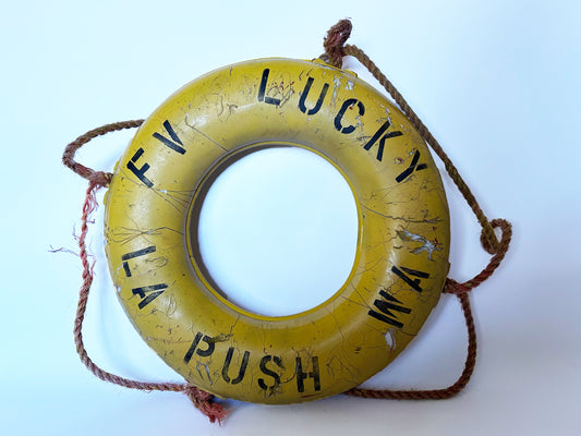 Vintage Life Preserver Ring, Nautical Beach House Decor