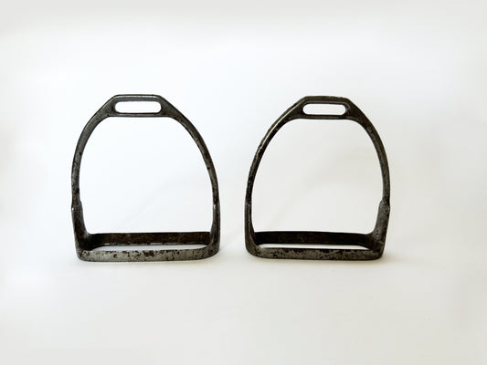 Antique Horse Saddle Stirrups, US Cavalry, Set of 2