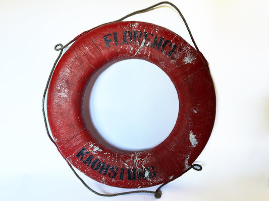 Vintage Life Preserver Ring, Nautical Beach House Decor