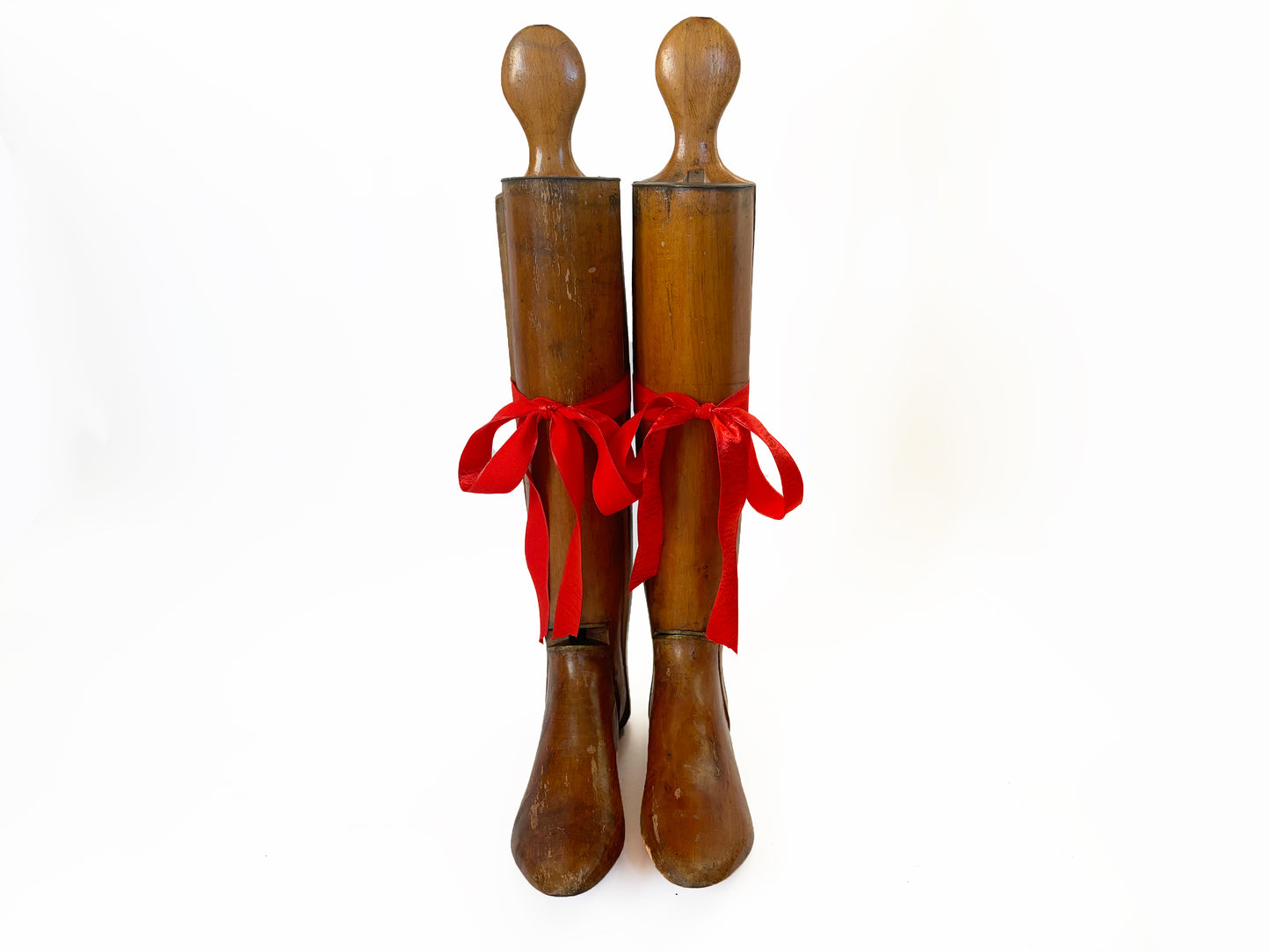 Antique Equestrian Riding Boots, Wood Boot Trees