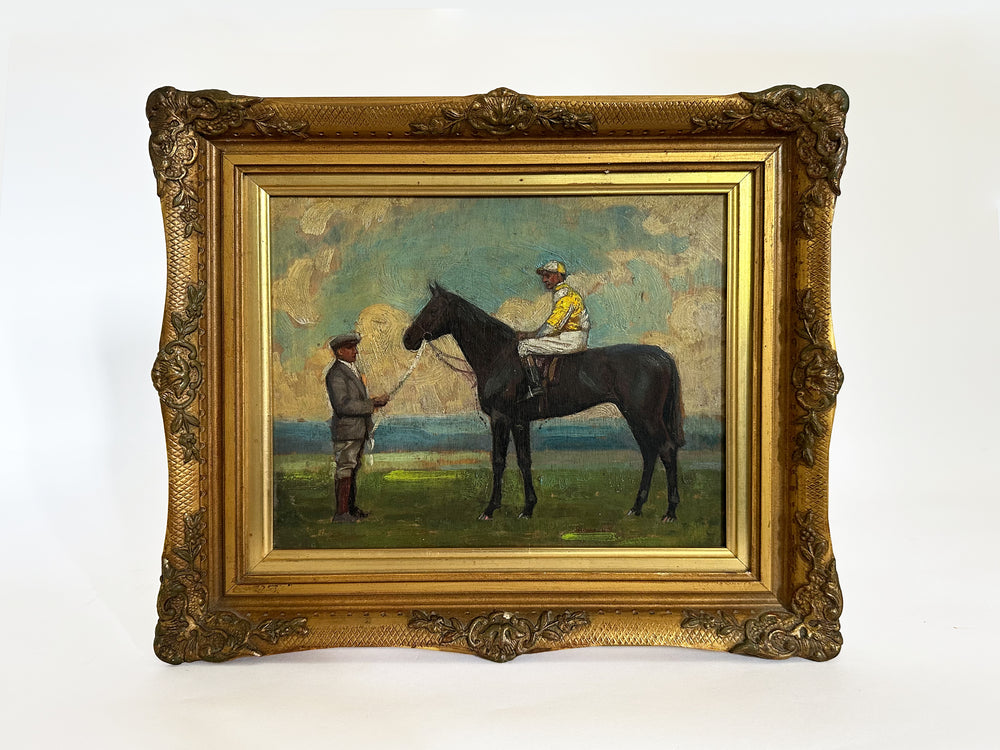 Antique Horse Painting, English Equestrian Original Art