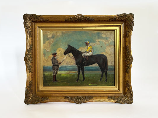 Antique Horse Painting, English Equestrian Original Art