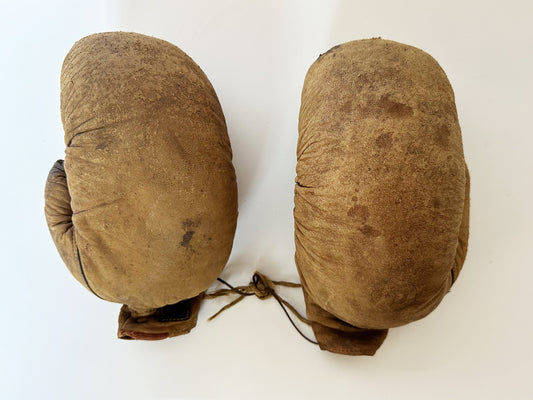 Vintage Leather Boxing Gloves, 1900's