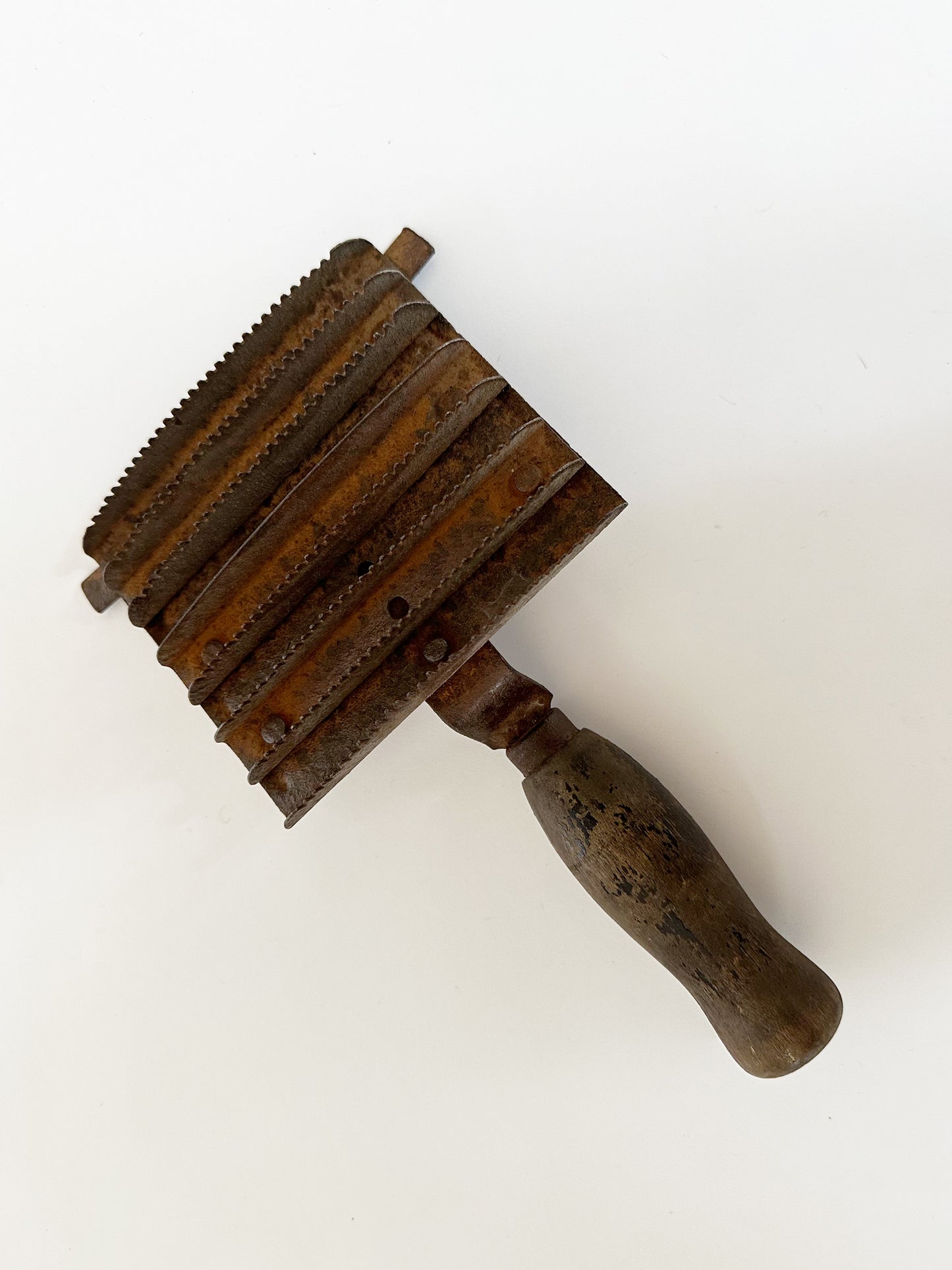 Antique Horse Curry Comb Brush, 1890s Equestrian Home Decor