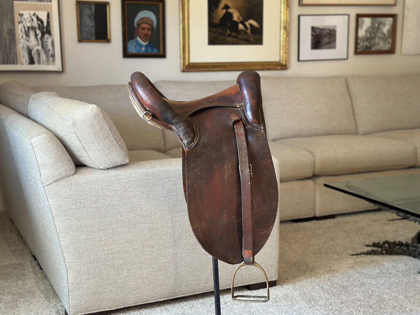 Antique Horse Saddle, 1890s Kentucky Rollback Plantation Style