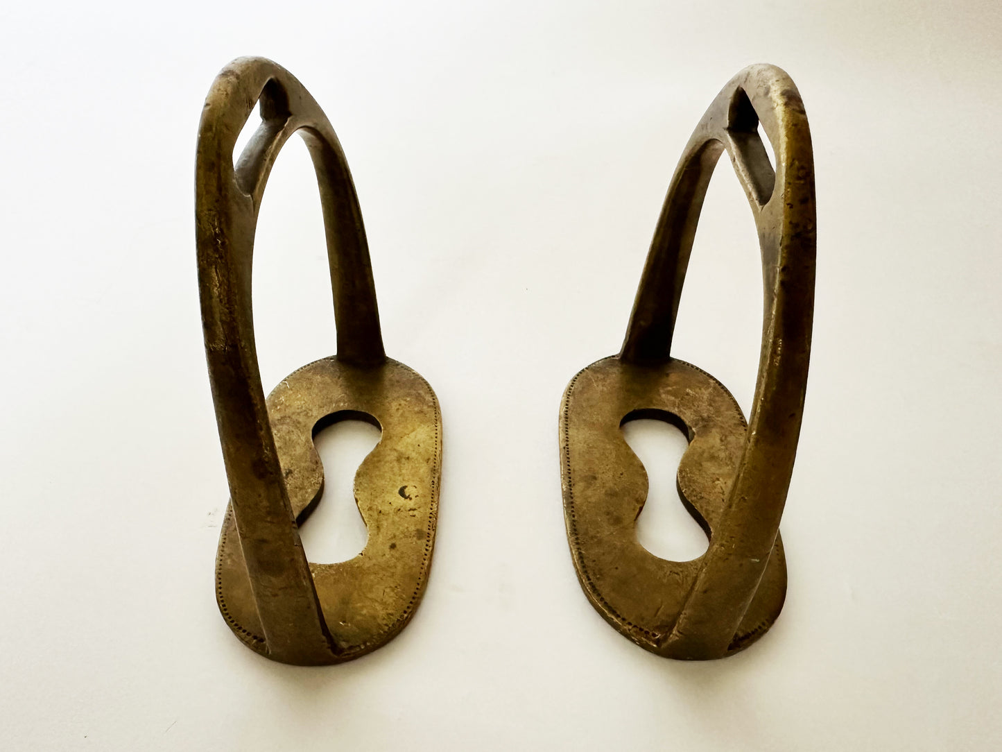 Antique Brass Horse Stirrups, Equestrian Decor, Set of 2