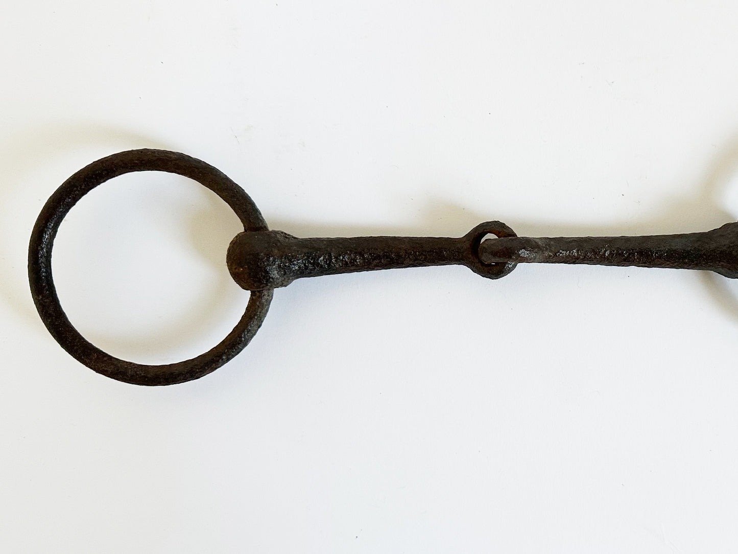 Antique Horse Snaffle Bit, 1910 Equestrian Table Decor