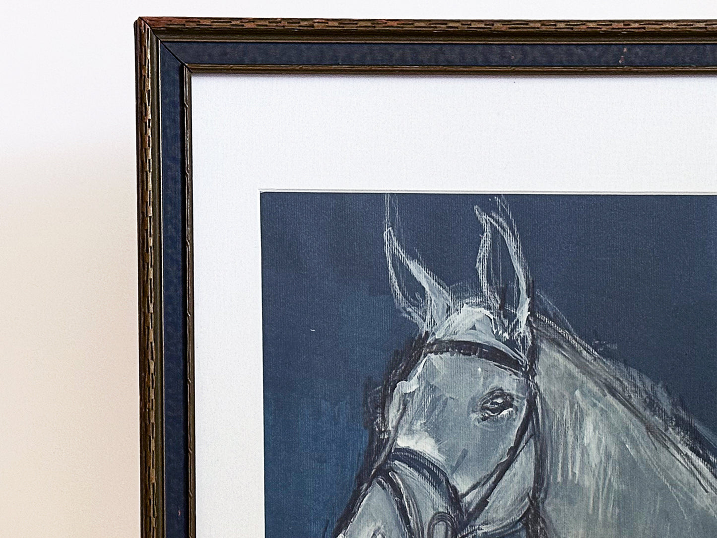 Modern Horse Art, Original 20th Century Equestrian Portrait Artwork