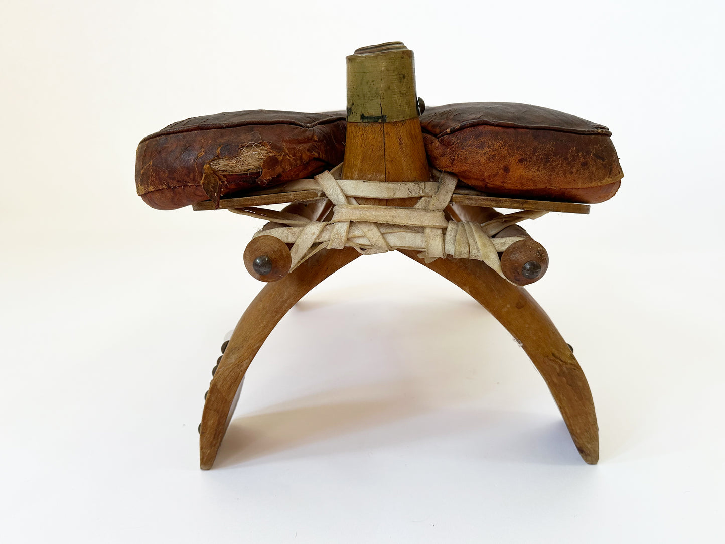 1960s Moroccan Boho Camel Saddle Stool