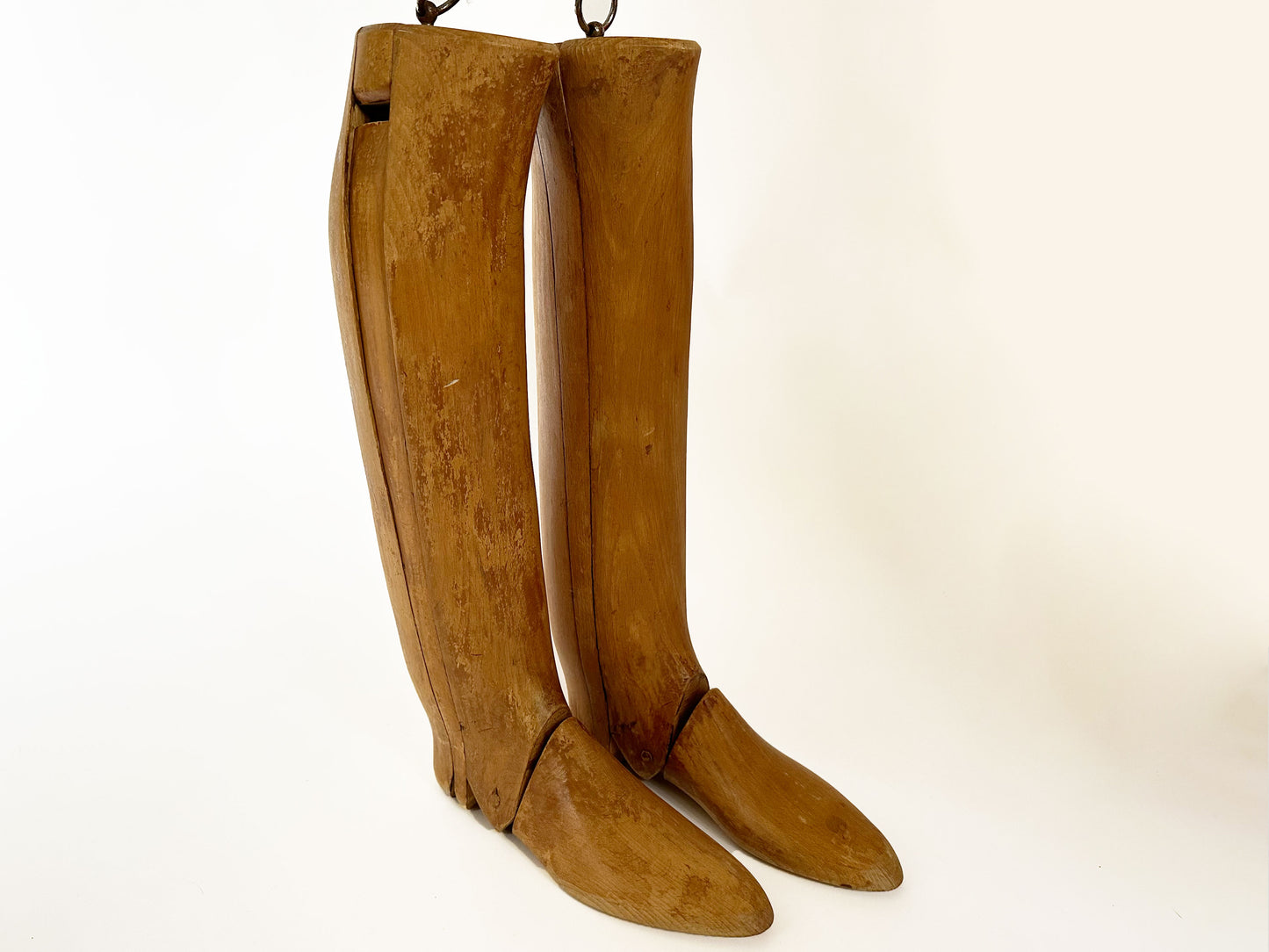 Antique Equestrian Riding Boots, Wood Boot Trees