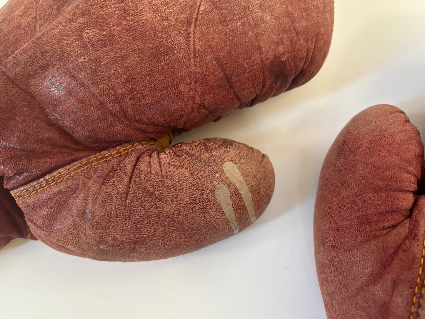 1940's Vintage Boxing Gloves, Leather Antique Boxing Gloves