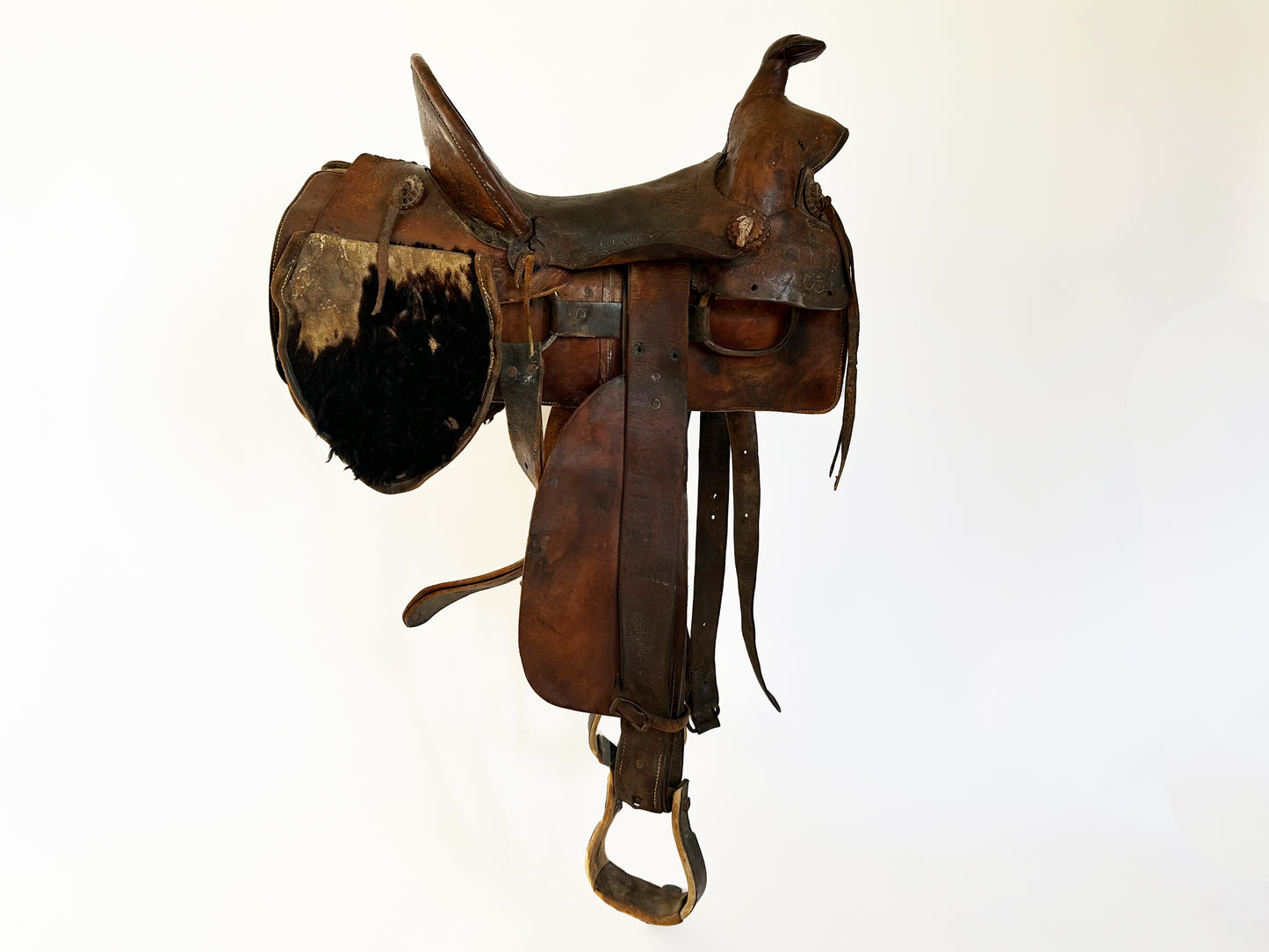 1880s S.C. Gallup Pueblo Colorado Antique Western Leather Horse Saddle