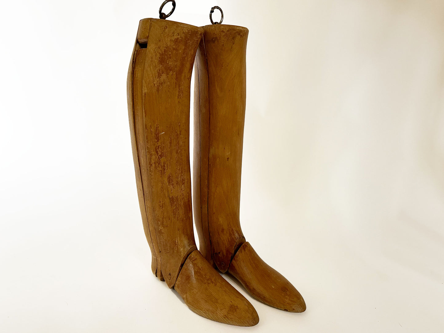 Antique Equestrian Riding Boots, Wood Boot Trees