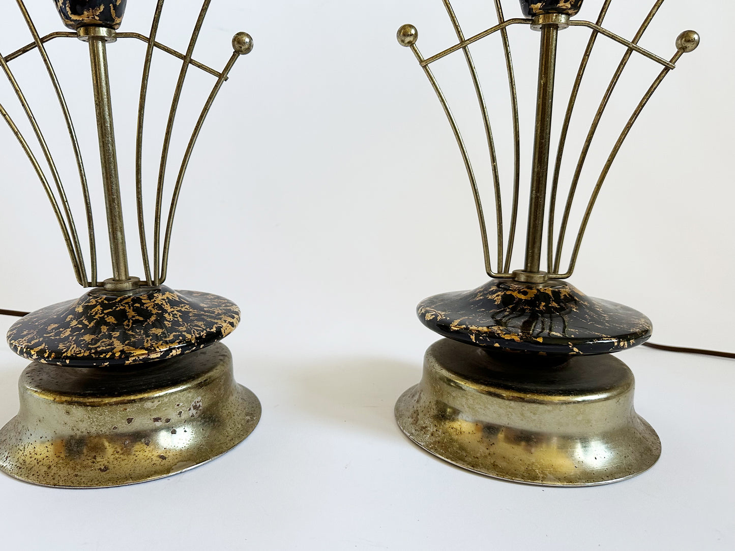 Vintage Atomic Lamps, Set of 2 1950's Vintage Table Lamps