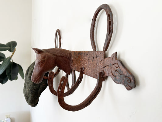 Horse Coat Rack, Primitive Western Decor