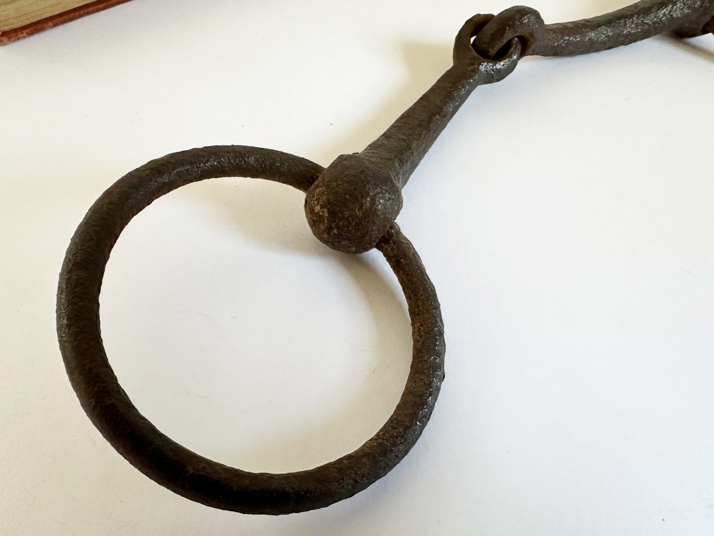 Antique Horse Snaffle Bit, 1910 Equestrian Table Decor