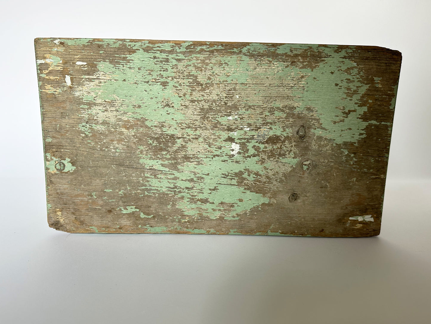 Green Primitive Stool, 1940's Vintage Milking Stool