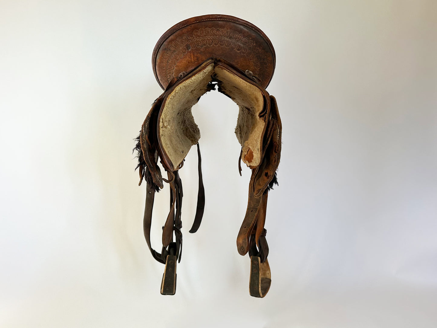 1880s S.C. Gallup Pueblo Colorado Antique Western Leather Horse Saddle