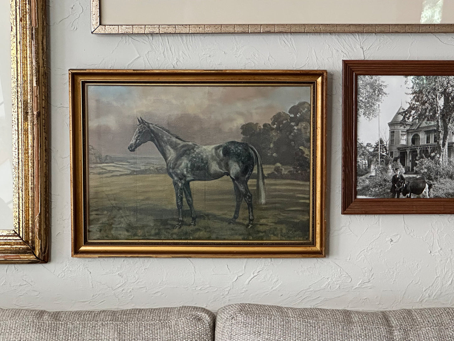 Antique Horse Painting, Original Artwork by Gilbert Acheson Cattley