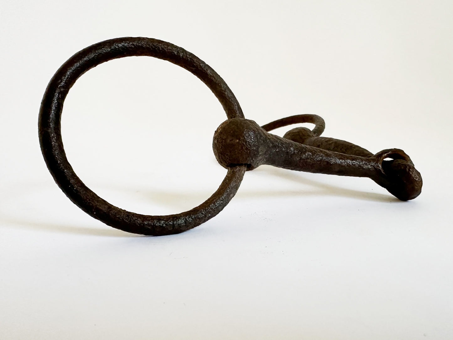 Antique Horse Snaffle Bit, 1910 Equestrian Table Decor