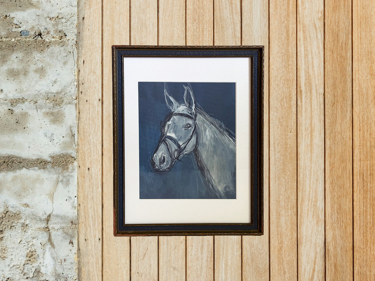 Modern Horse Art, Original 20th Century Equestrian Portrait Artwork