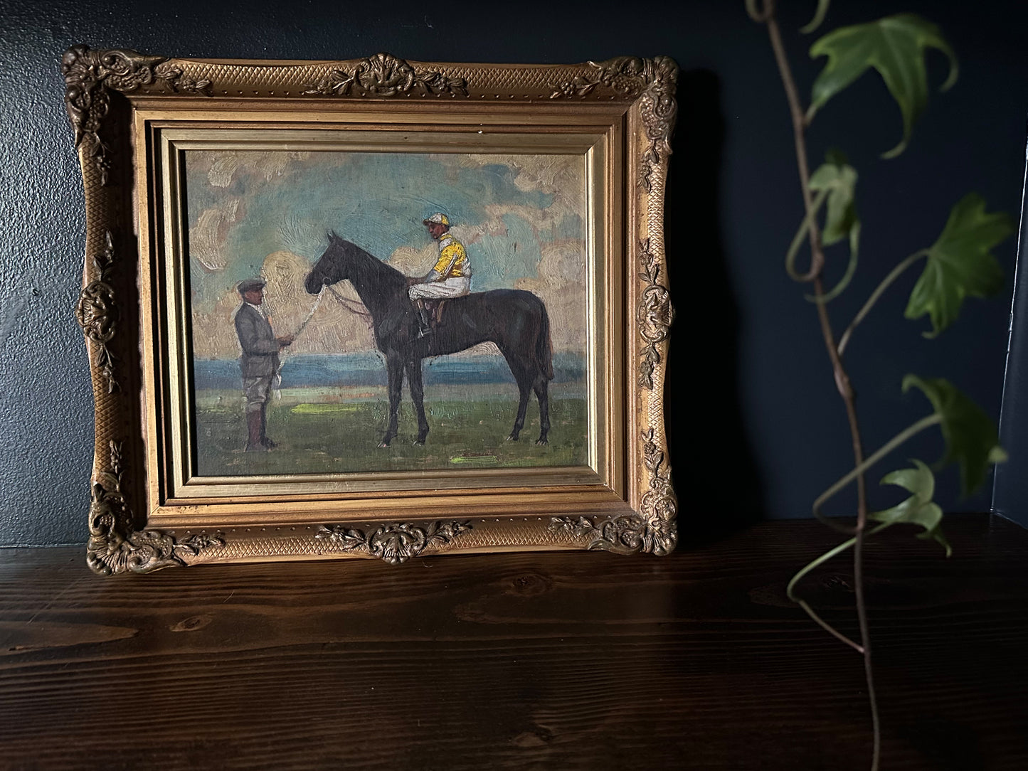 Antique Horse Painting, English Equestrian Original Art