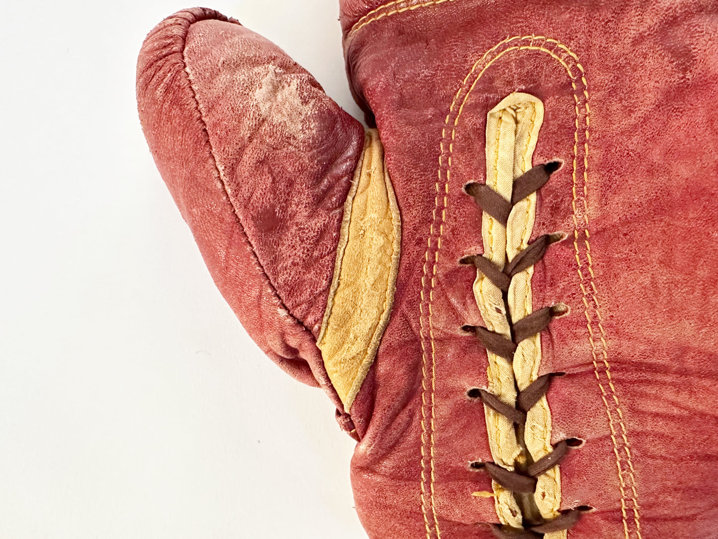 1940's Vintage Boxing Gloves, Leather Antique Boxing Gloves