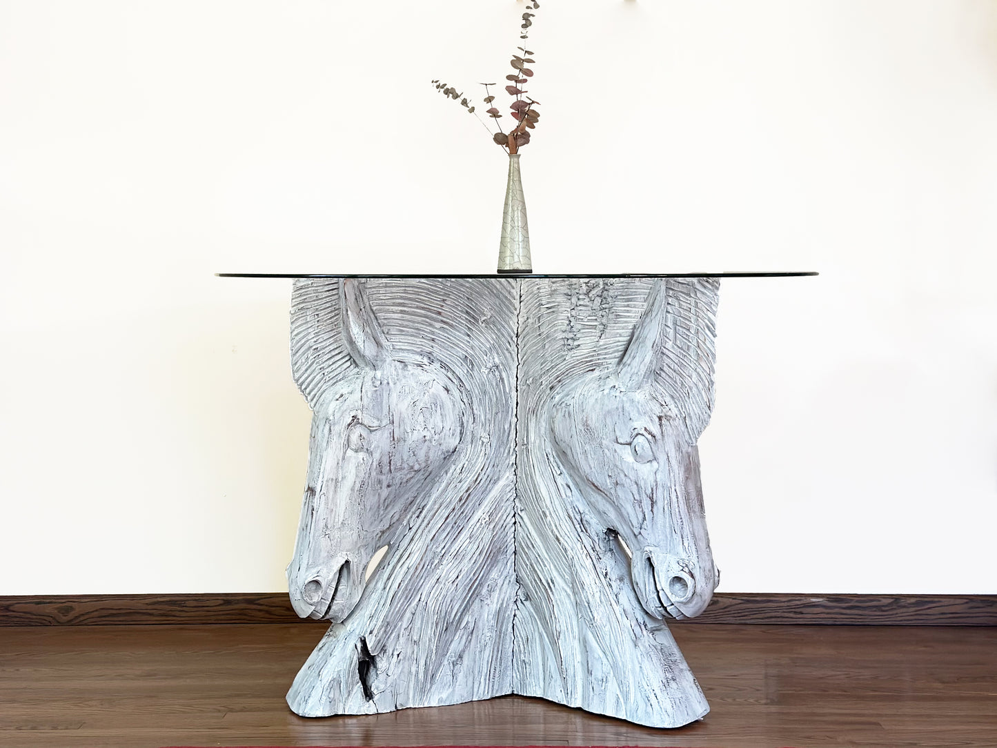 Horse Table Carved Equestrian Bistro Dining Table