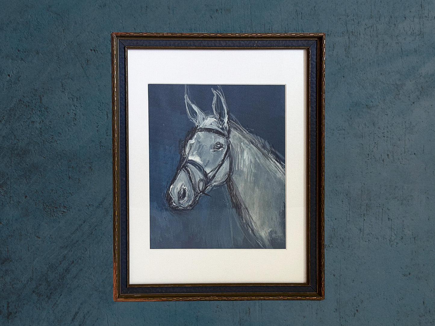 Modern Horse Art, Original 20th Century Equestrian Portrait Artwork