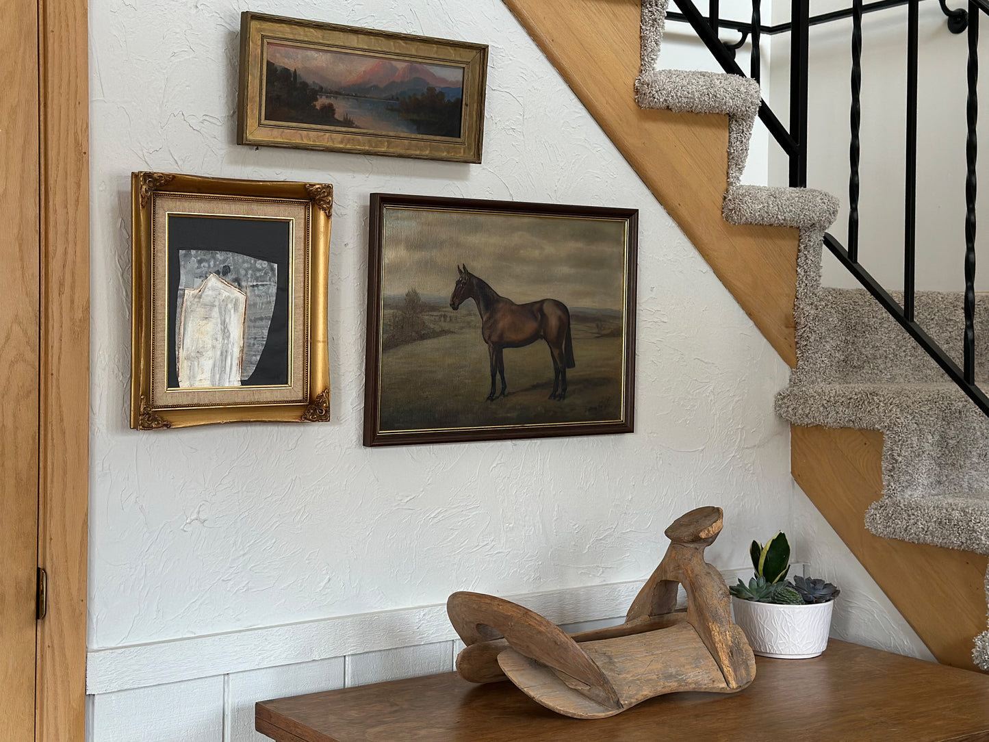 Vintage Horse Painting, Original Artwork by Gilbert Acheson Cattley