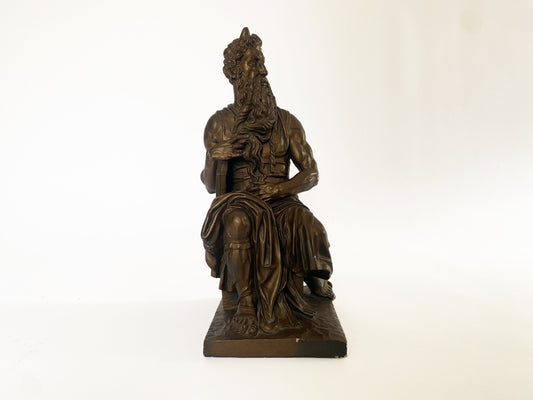 Gothic Art Statue Decor Vintage Gothic Decor 1969 Michelangelo’s Moses Replica Religious Bible Biblical Artwork Religious Decor