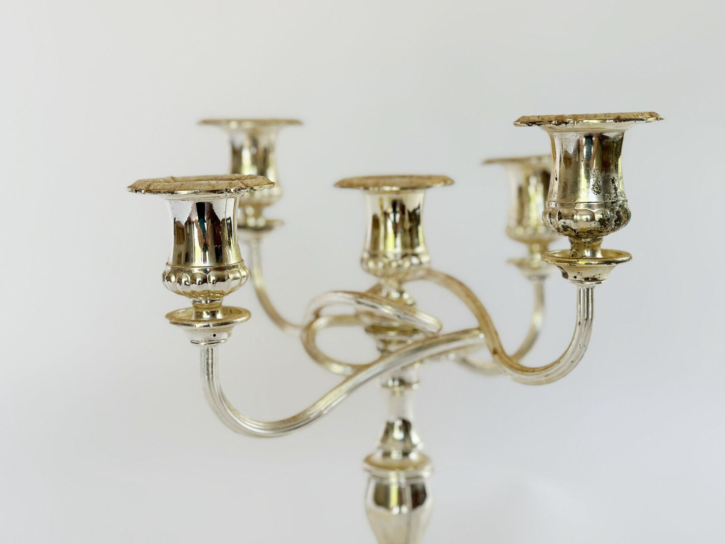 Candelabra Candlestick Holders Pair Gothic Revival Gothic Decor Gorgeous Vintage Victorian Silver Plated Candle Holder Made in England