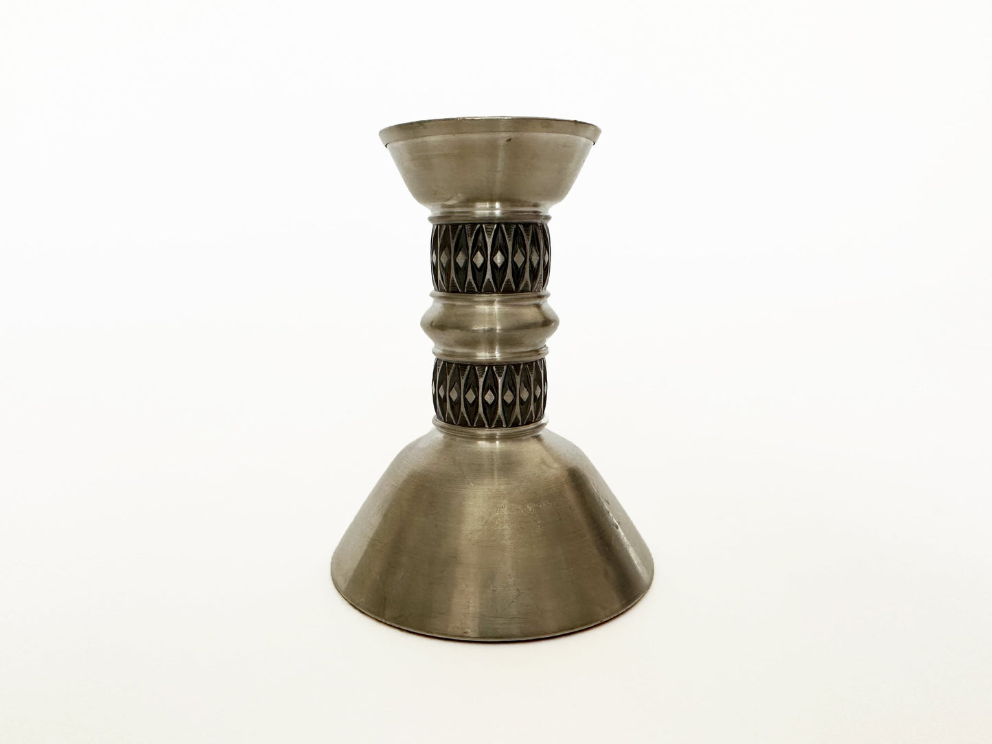 Norwegian Gifts Mastad Pewter Norway Candlestick Candle Holder with Norwegian Scandinavian Nordic Viking Tribal Pattern