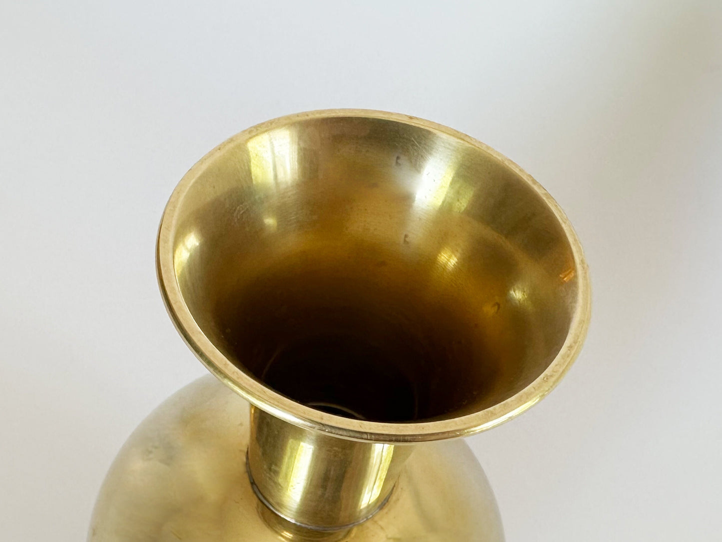 Swedish Vase Décor For Flowers Scandinavian Modern MCM Vintage Brass Design By Ibe Konst Made In Sweden