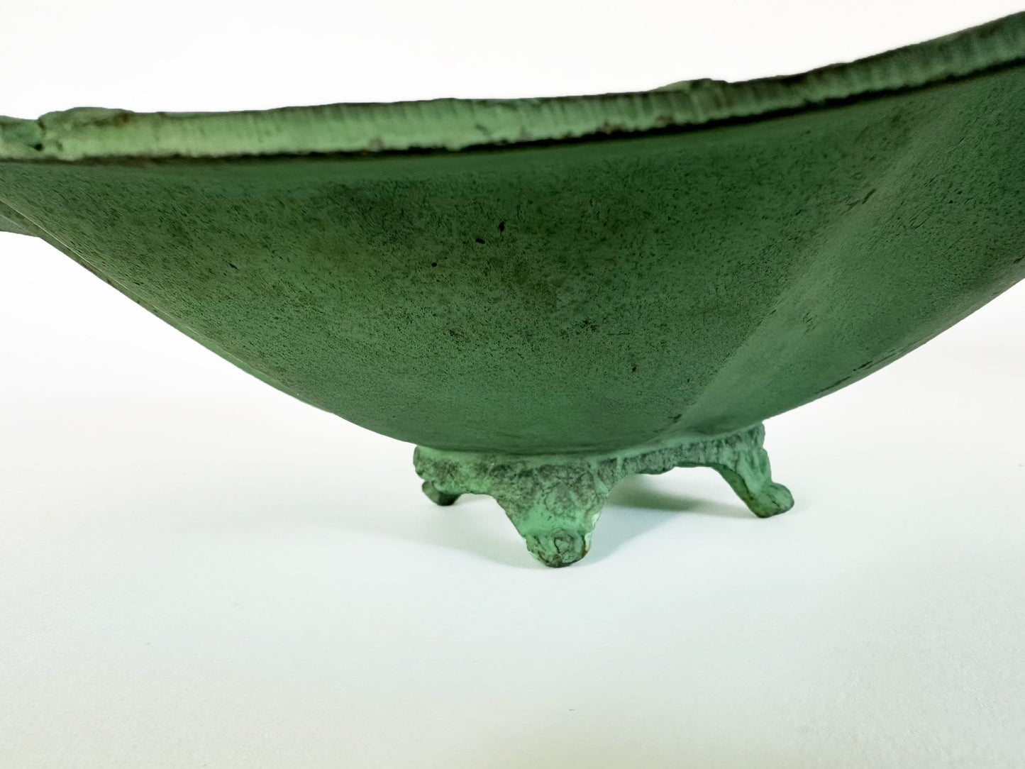 Green Jewelry Dish Verdigris Patina Gifts Abstract Victorian Style Copper Patina Footed Bowl Trinket Dish Vintage Jewelry Dish Green