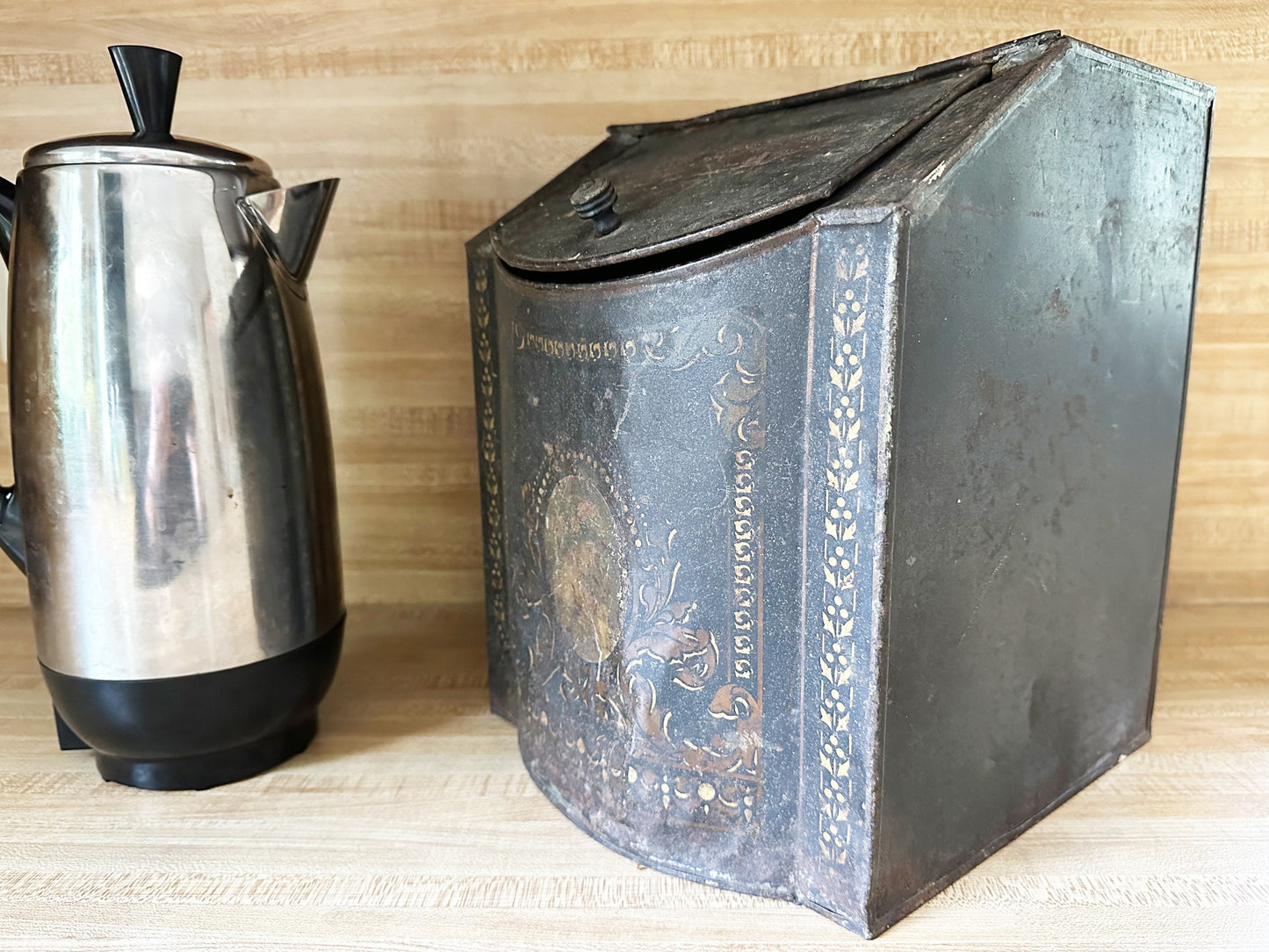 Primitive European Coffee Bin European Antiques Old English Antiques Victorian Décor Antique Primitive Home Decor Farmhouse European