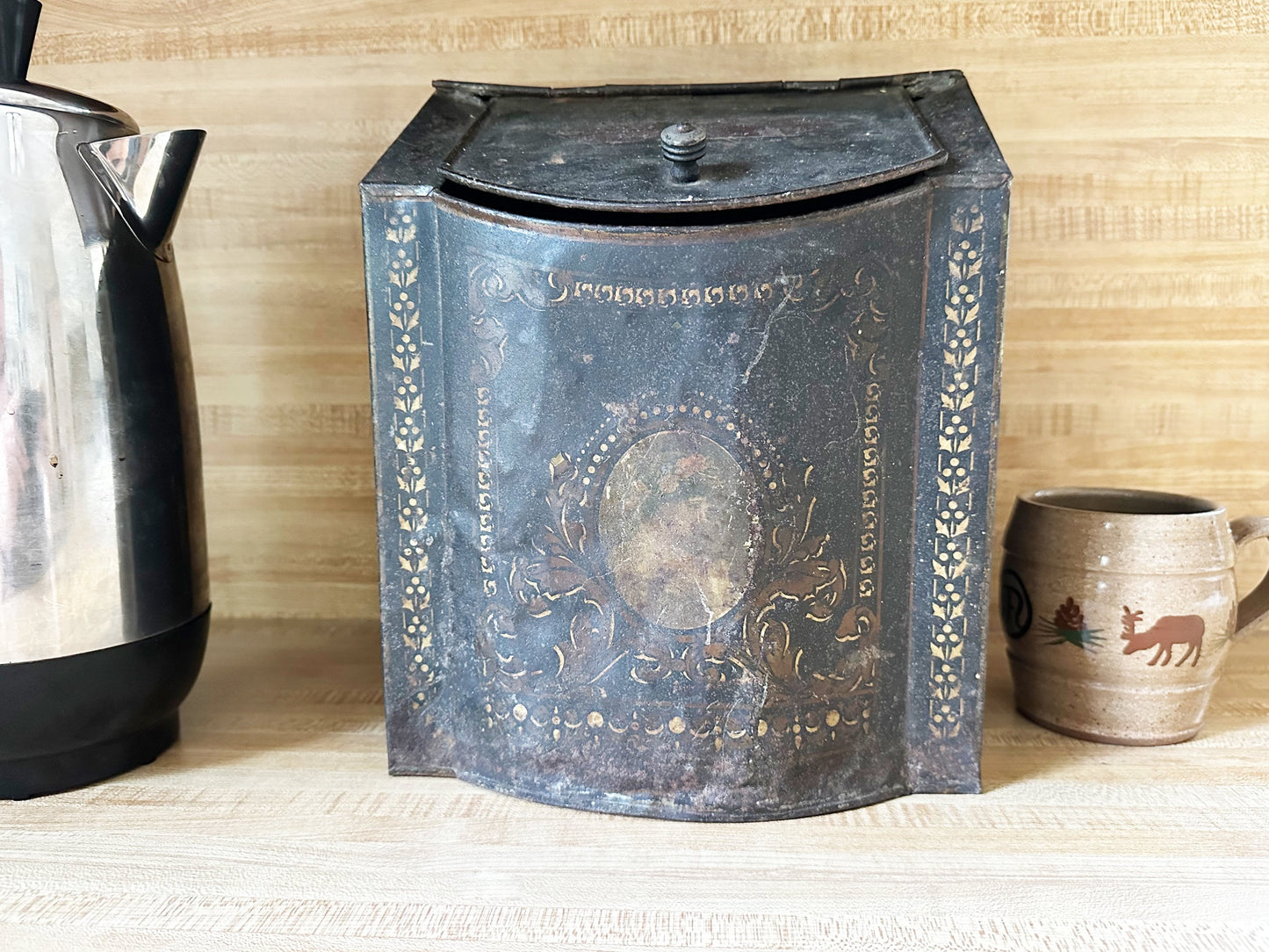 Primitive European Coffee Bin European Antiques Old English Antiques Victorian Décor Antique Primitive Home Decor Farmhouse European