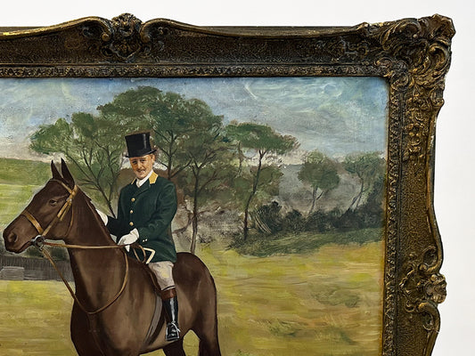 Vintage Horse Painting Doris Clare Zinkeisen Original Oil Painting Equestrian Portrait Scottish Art