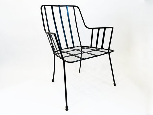 Mid Century Patio Furniture, Vintage Patio Chair Paul Laszlo For Pacific Iron Wrought Iron Patio Chair, Vintage Outdoor Patio Chairs