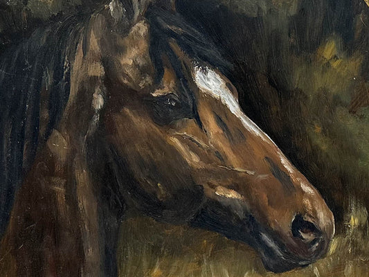 Vintage Horse Painting Paul Dykman Original Oil Painting Western Art Western Oil Painting Southwestern Decor