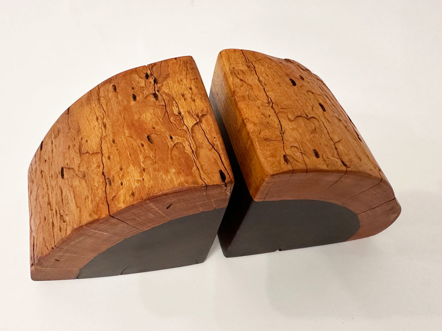 Black Walnut Bookends Natural Wood Bookends Black Walnut Home Décor Coastal Mid Century Modern Beach House Bookends