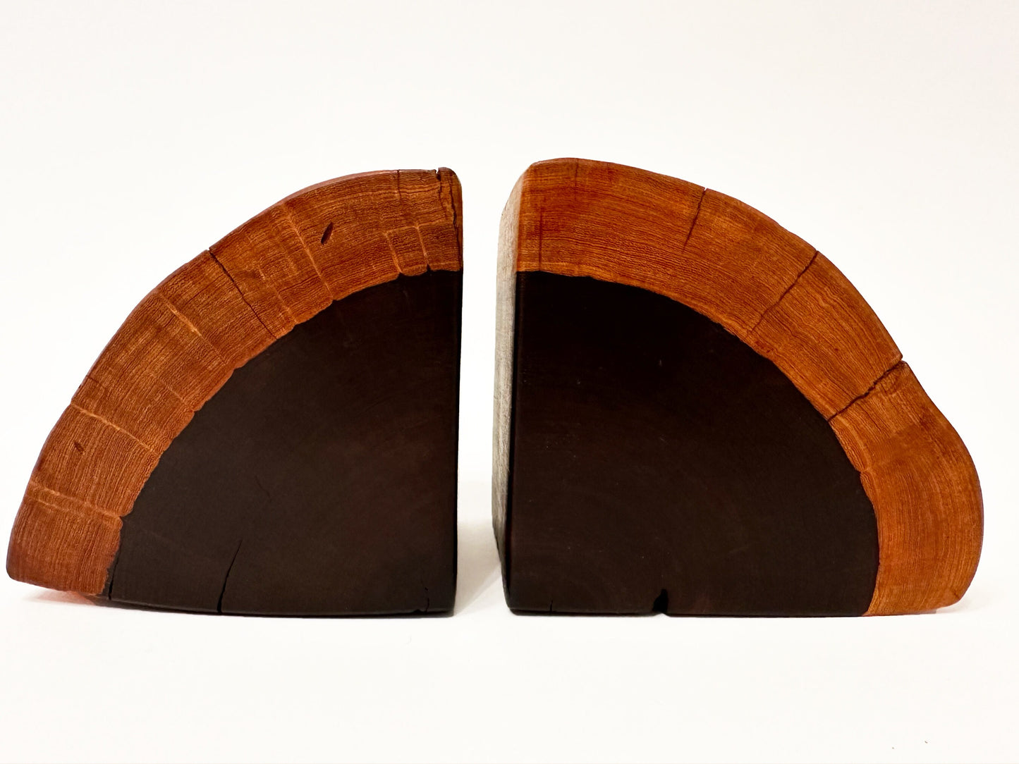 Black Walnut Bookends Natural Wood Bookends Black Walnut Home Décor Coastal Mid Century Modern Beach House Bookends