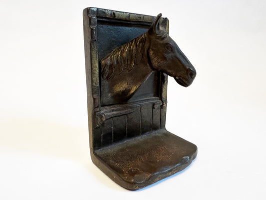 Vintage Horse Bookend Vintage Equestrian Book End Mid Century Brass Statue Equestrian Office Decor Horse Gifts, Small Horse Bookend