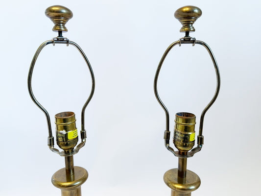 Vintage Chapman Lamps Set of 2 Vintage Lamps Contemporary Brass E.F. Chapman Table Lamps 1980s Post Modern Designer Decor Two Vintage Lamps