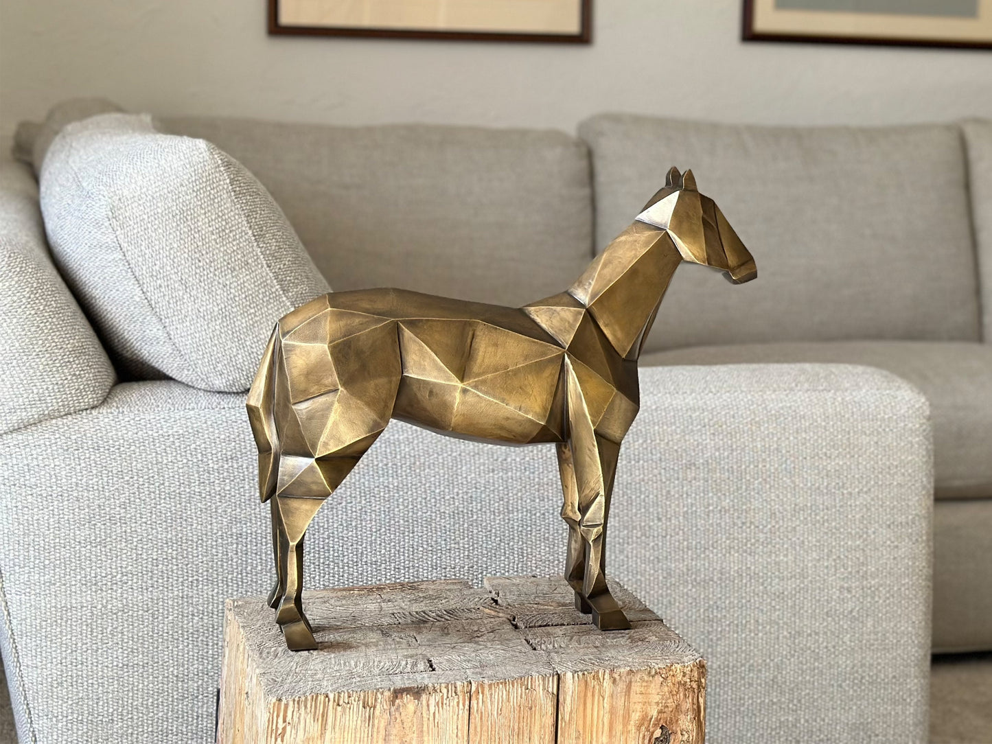 Horse Sculpture Modern Horse Art European Equestrian Decor Cubist Art Sculpture Cubism Statue Contemporary Horse Statue Modern Equestrian